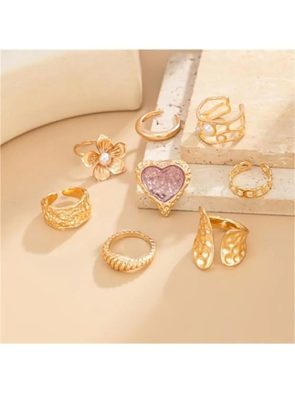Stackable Gold Rings Set